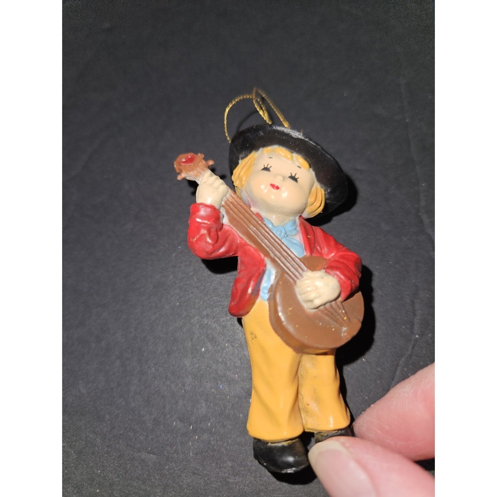 1983 Boy Playing Banjo By Bradford Novelty Company‎ Resin